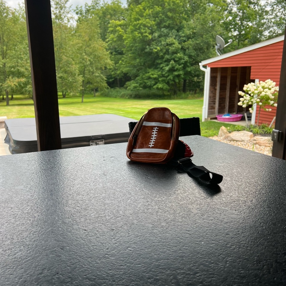 Football over the shoulder bag/belt bag/crossbody